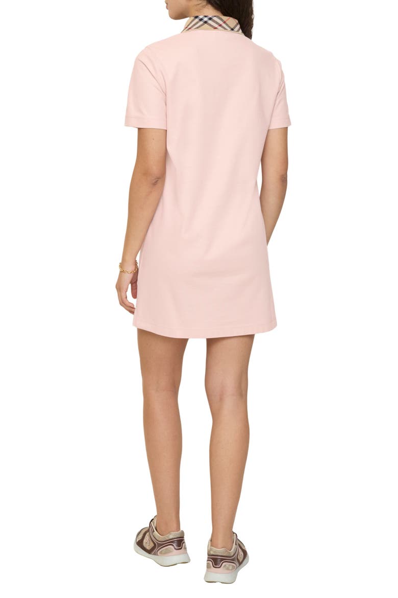 Iris Check Collar Cotton Piqué Polo Shirtdress