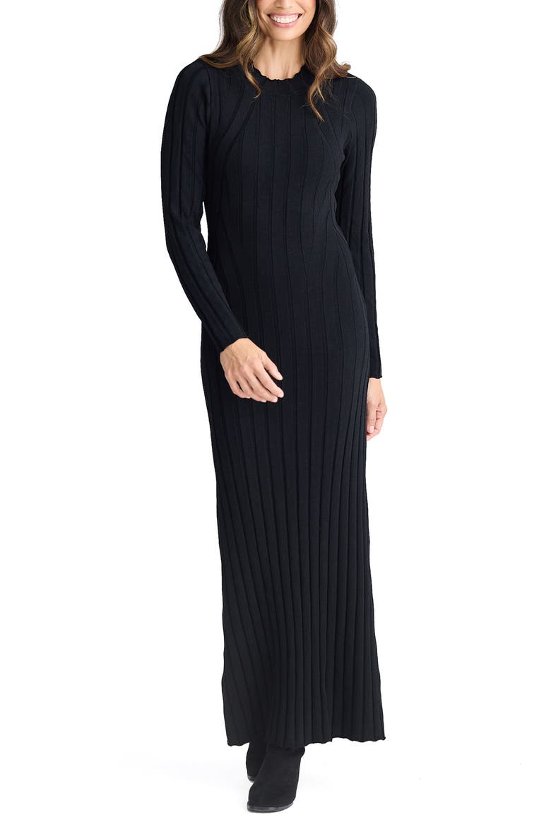 Chloe Long Sleeve Rib Maxi Dress