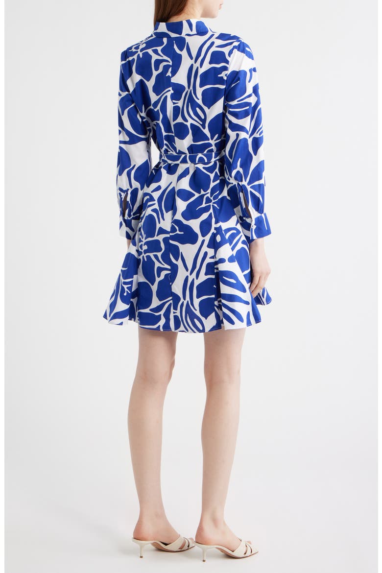 Belted Long Sleeve Cotton Shirtdress