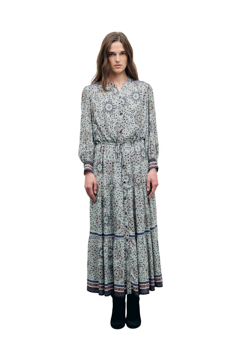 Cyril Long Sleeve V-Neck Maxi Dress