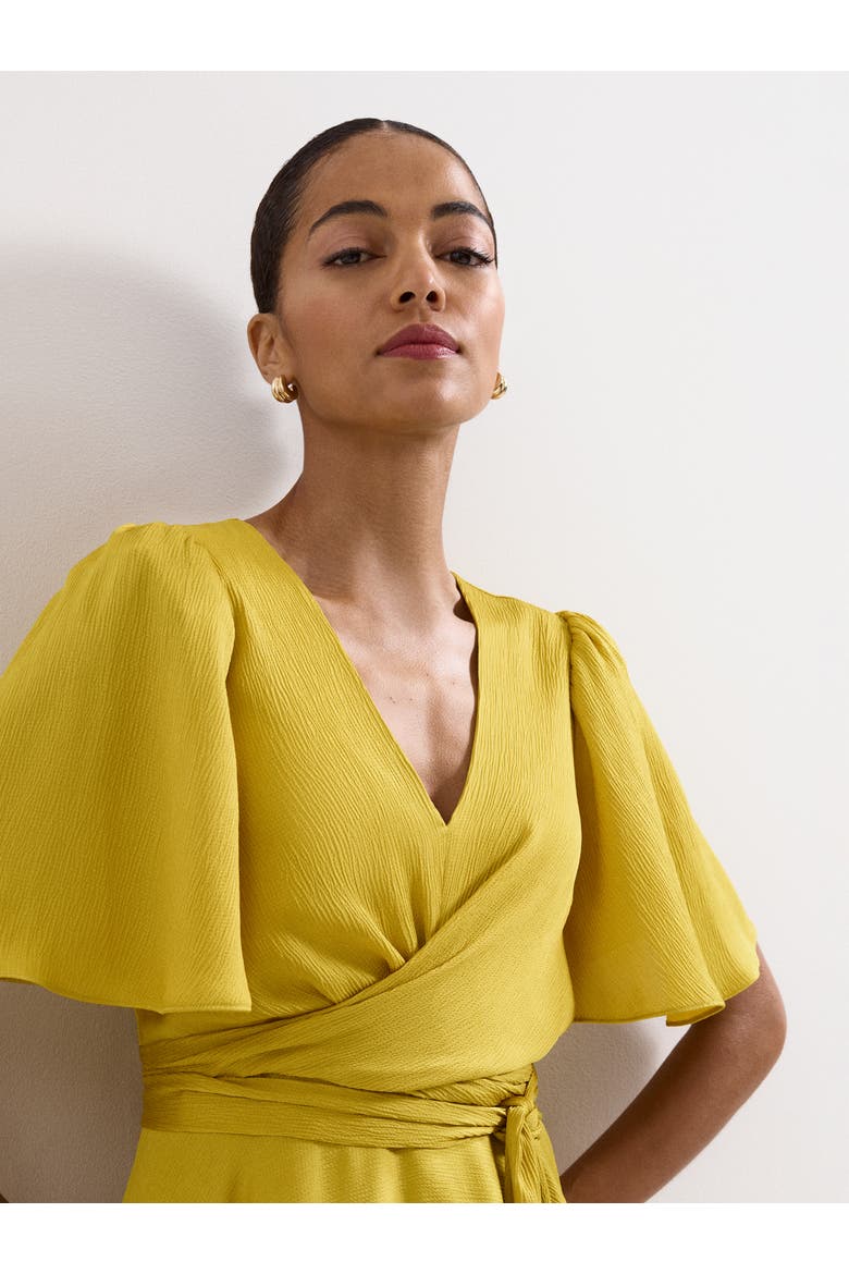 Abbie Draped Tie Waist Wrap Dress