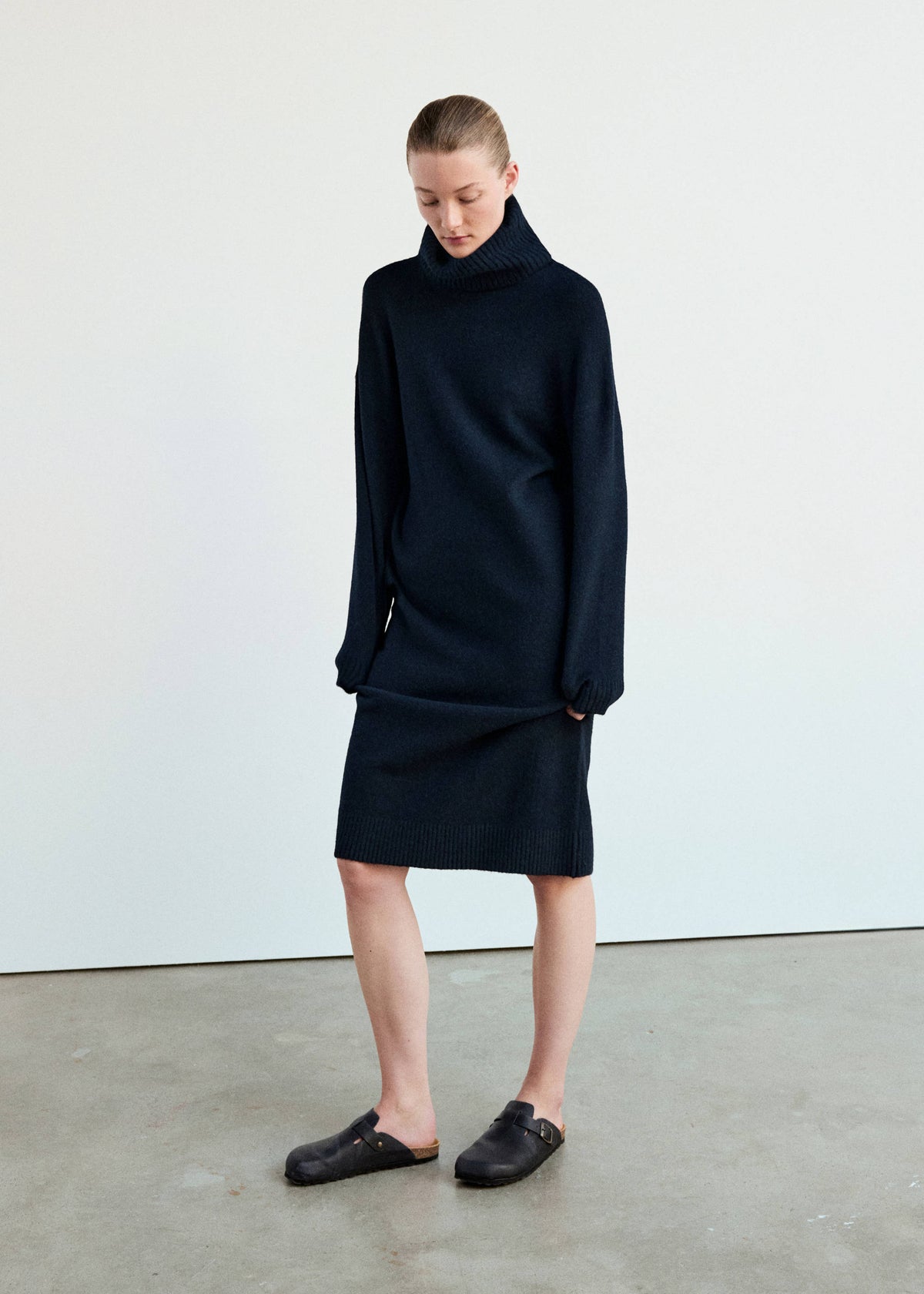 Turtleneck knit nightdress