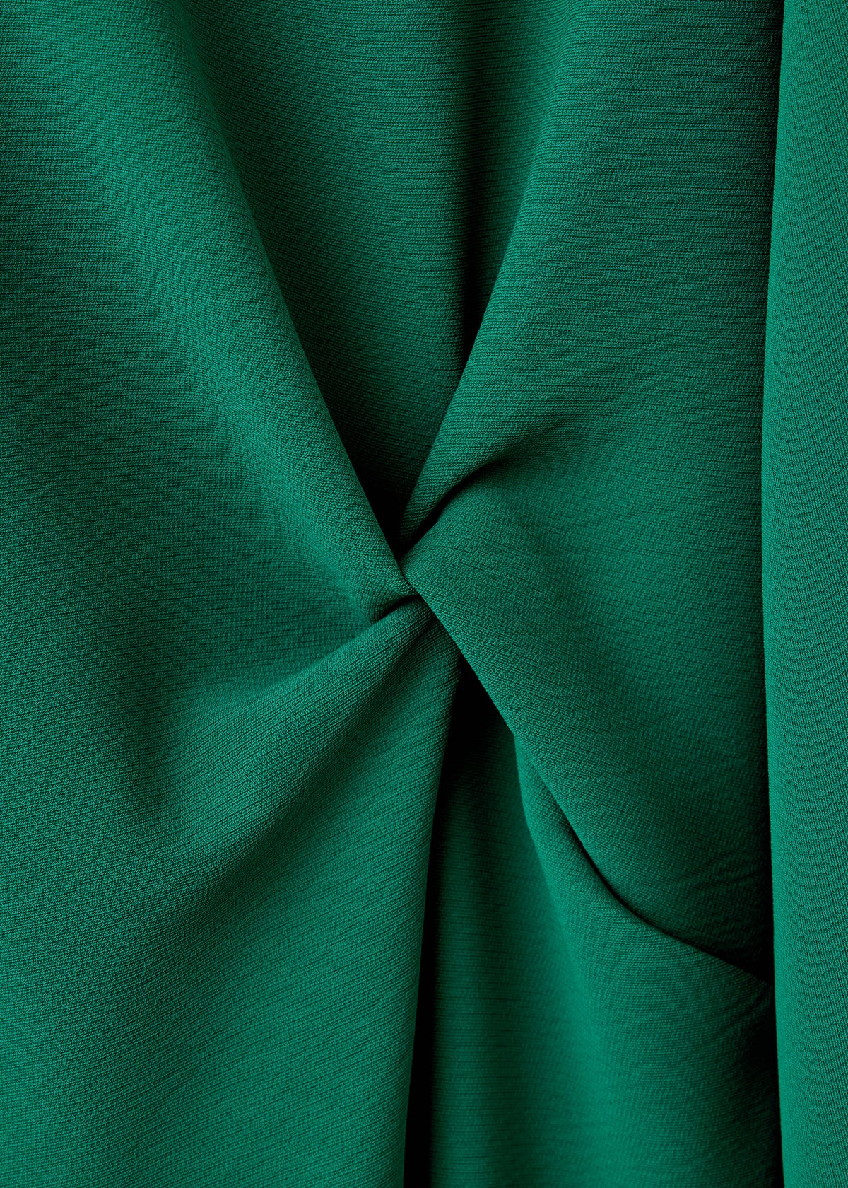 Flared-sleeve dress with knot detail