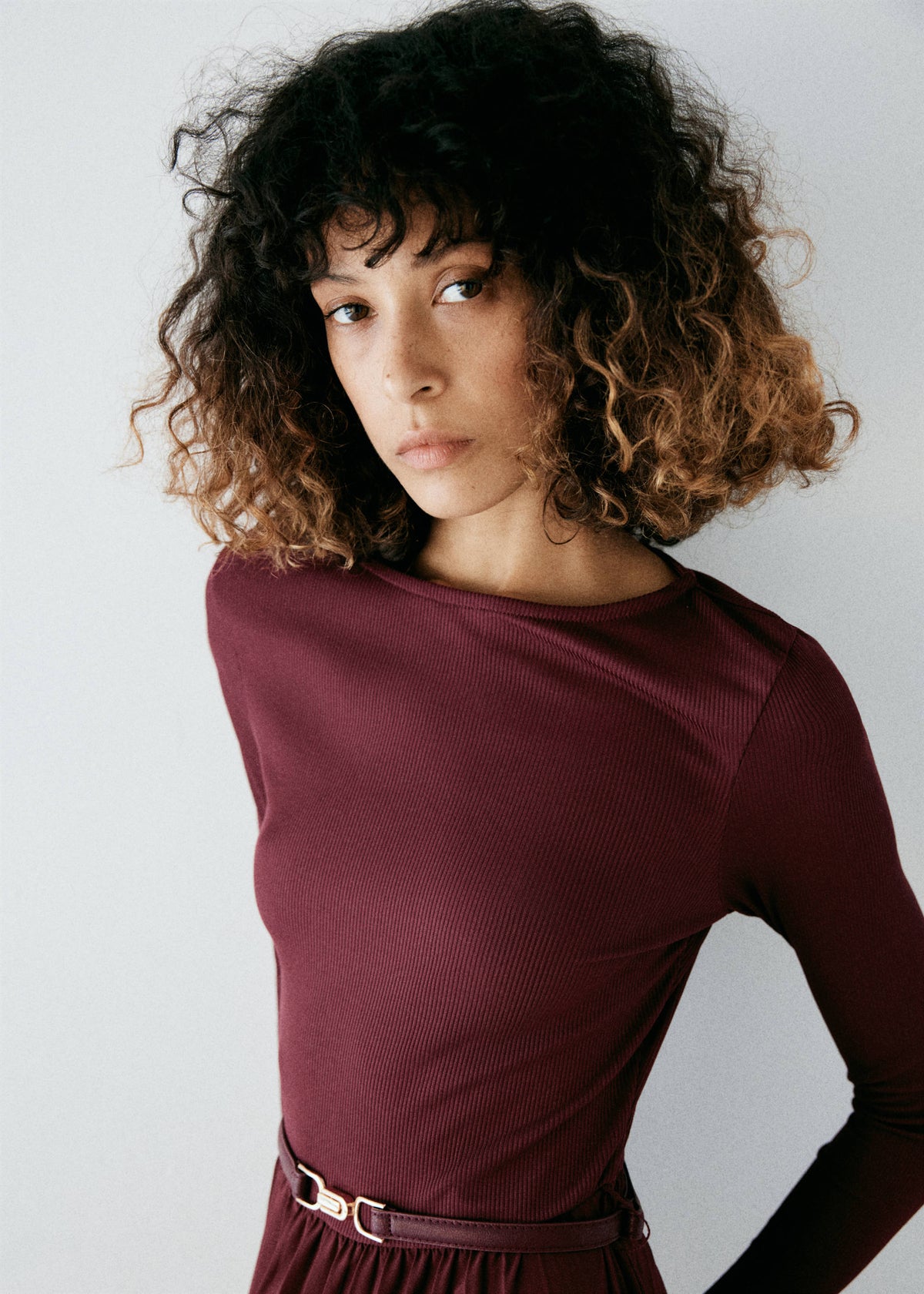Combined pleated dress