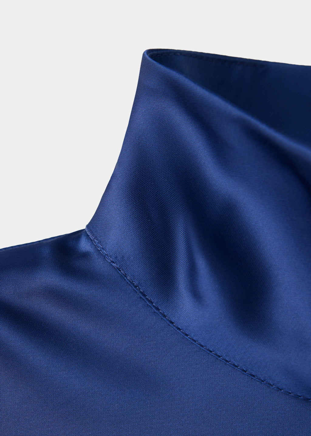Satin high-neck dress