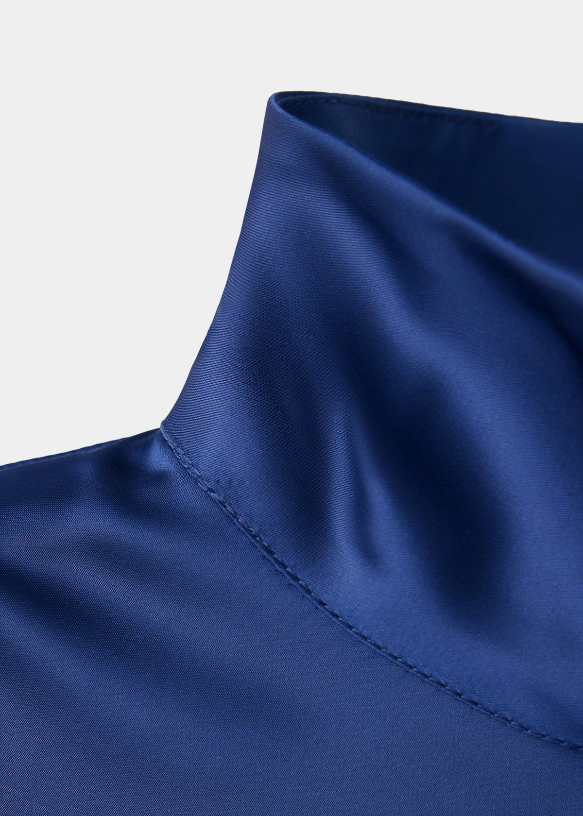 Satin high-neck dress