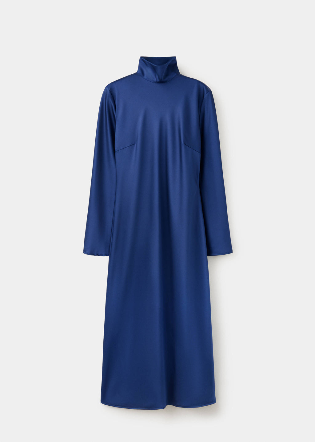 Satin high-neck dress