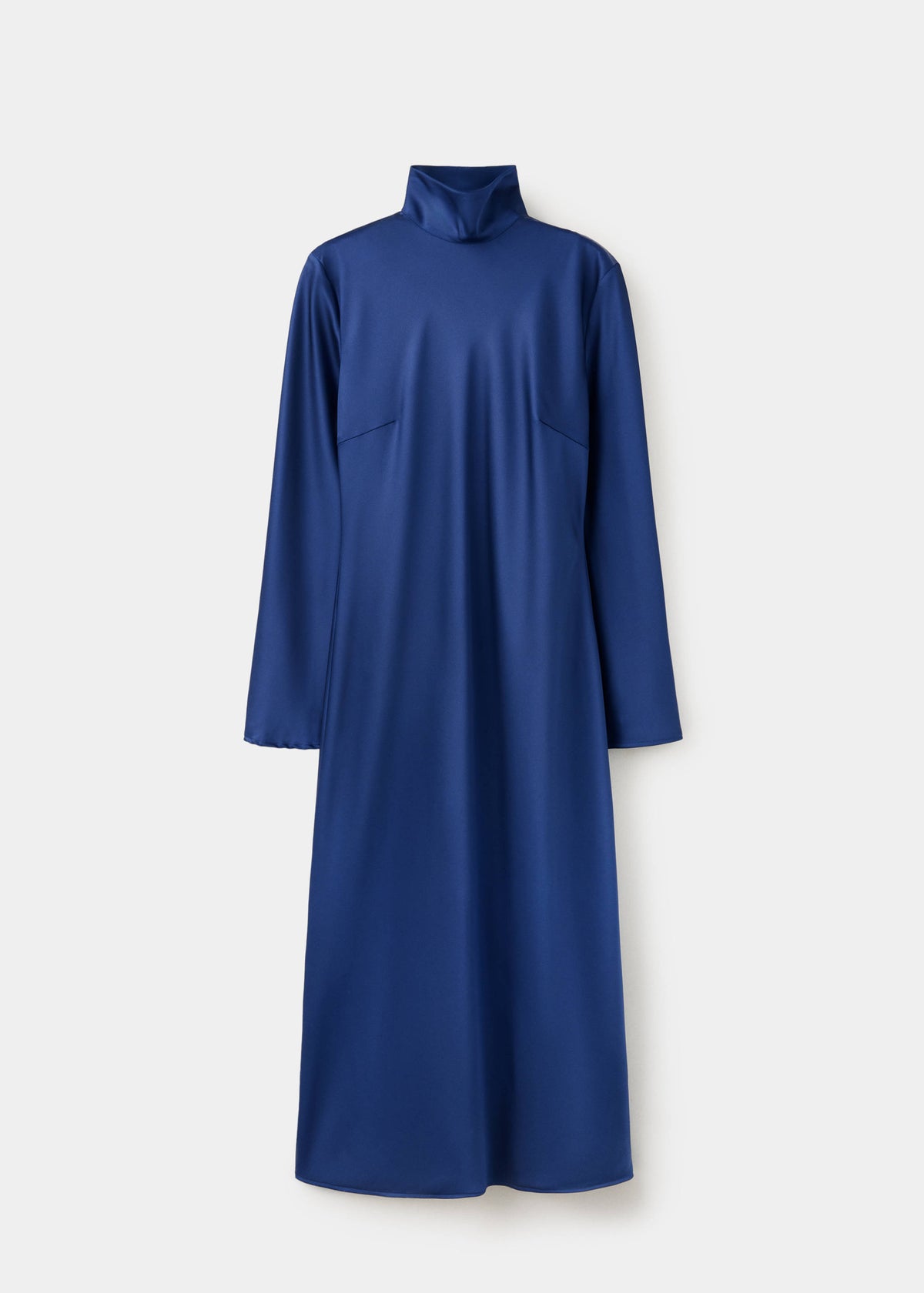 Satin high-neck dress