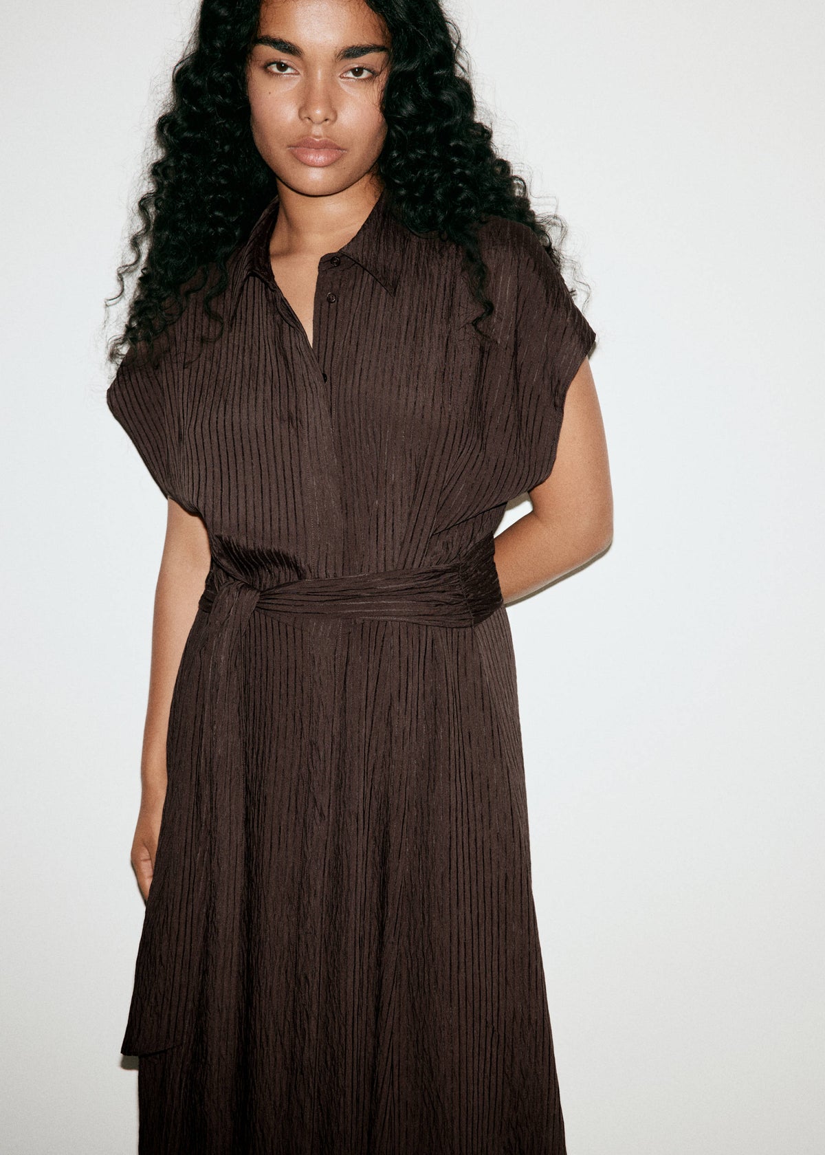 Belt shirt dress
