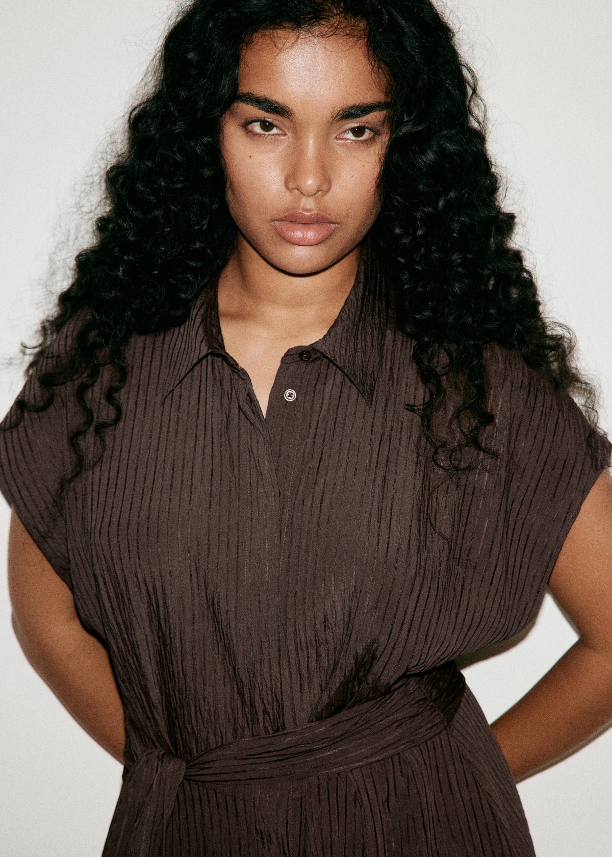 Belt shirt dress