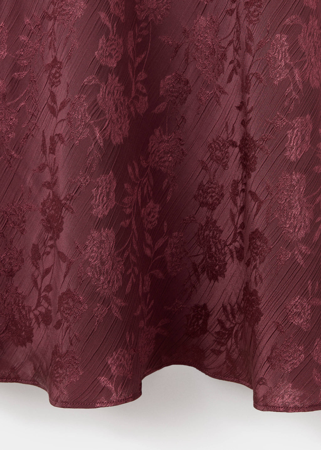 Floral jacquard dress with bell sleeves