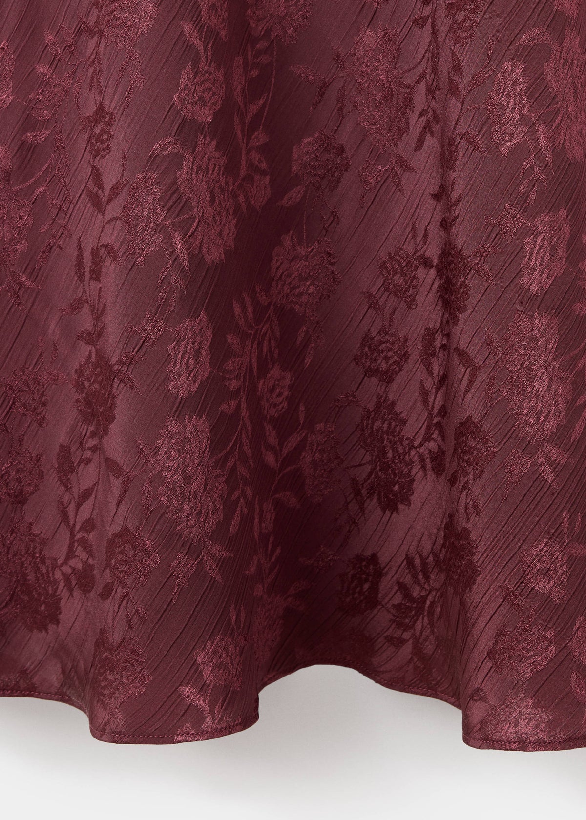 Floral jacquard dress with bell sleeves
