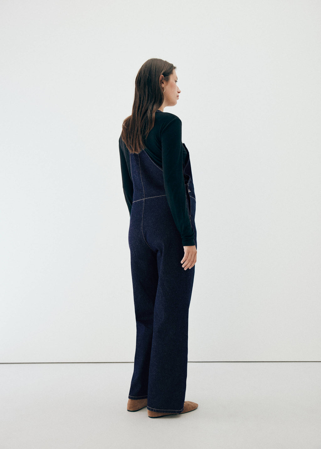 Maternity denim dungarees