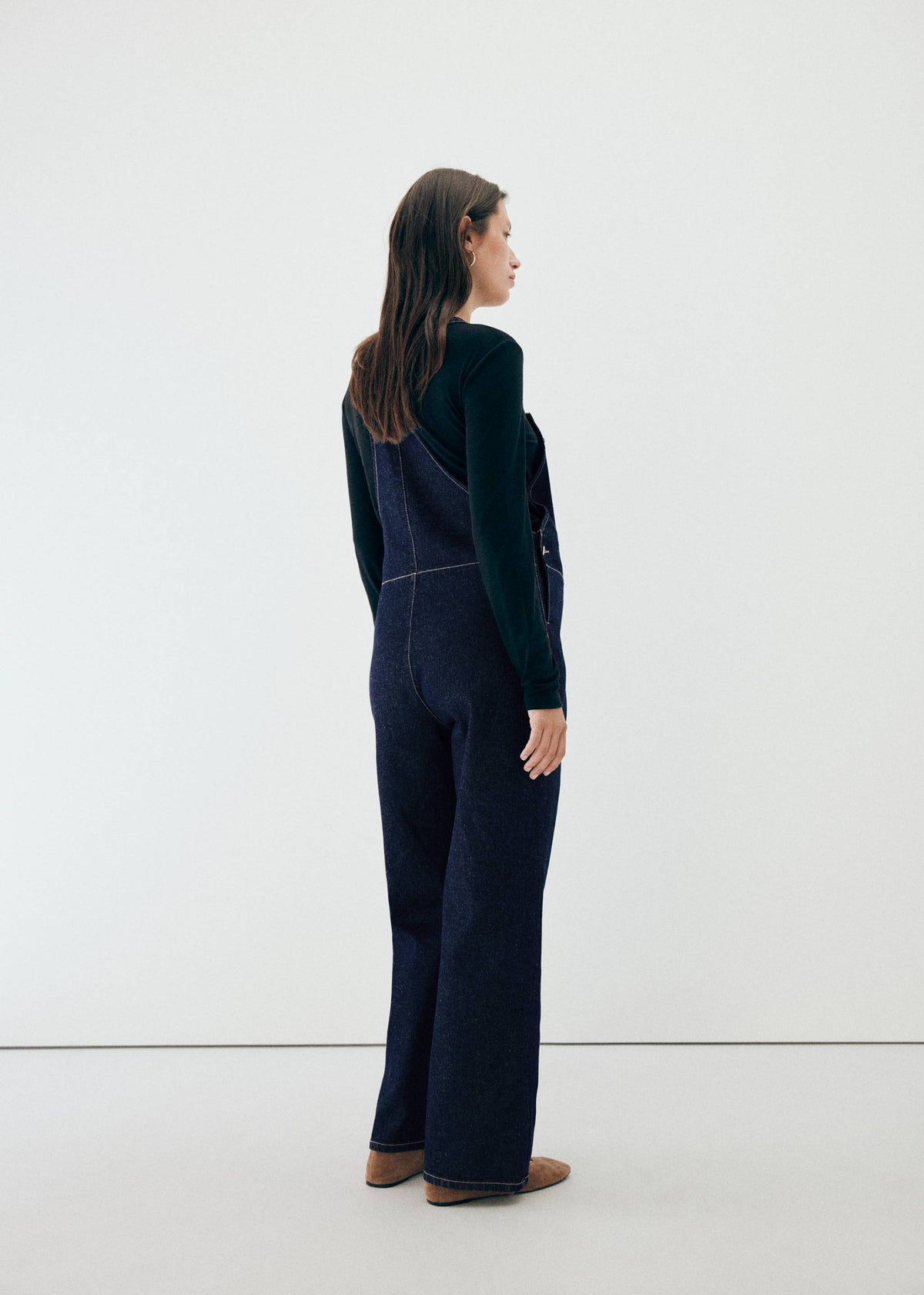 Maternity denim dungarees