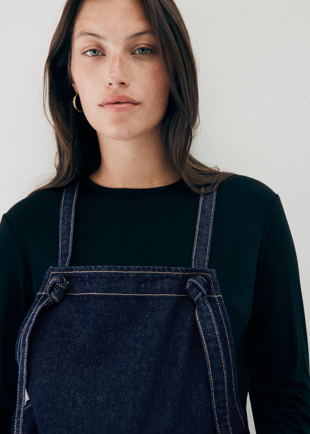 Maternity denim dungarees