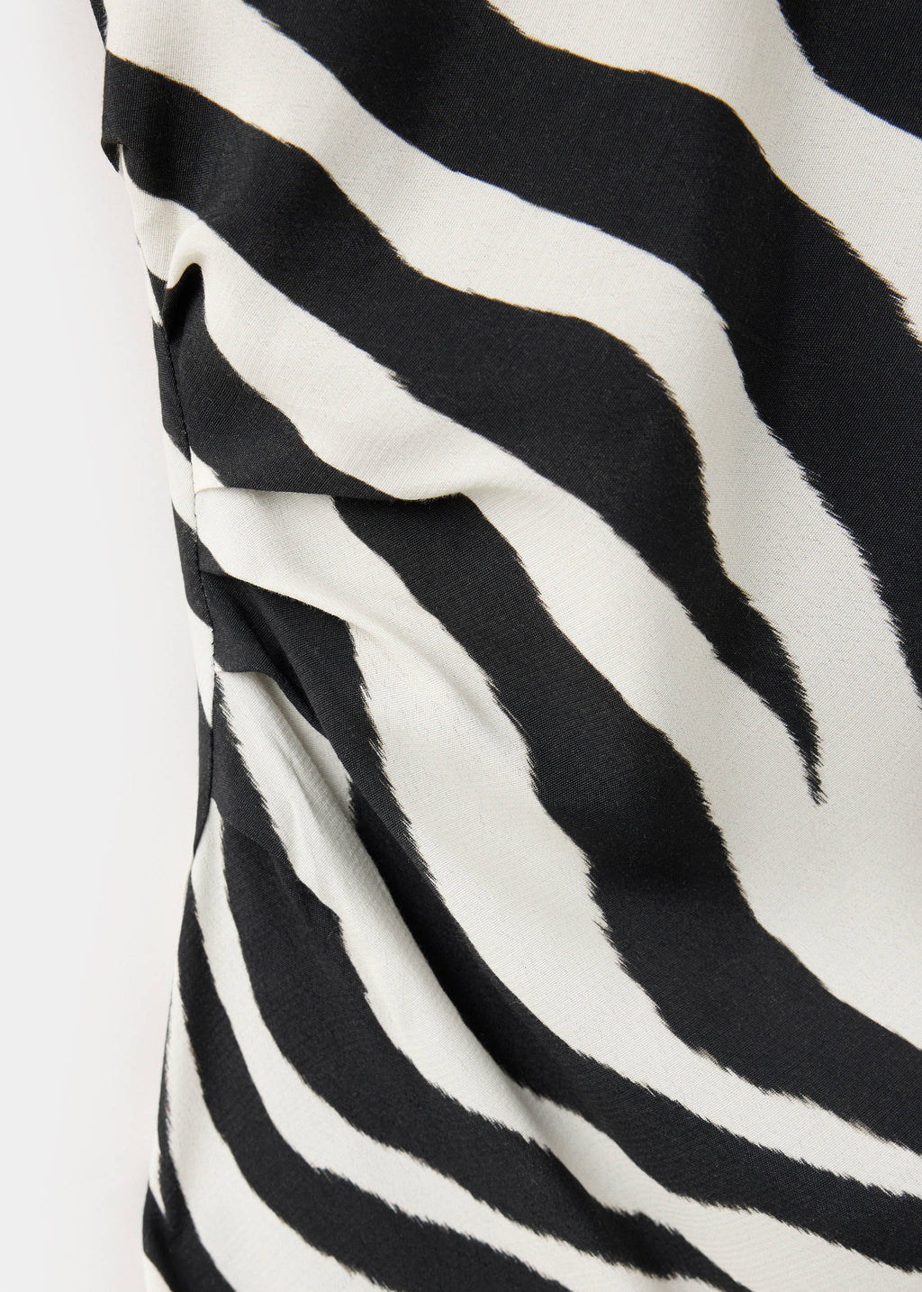 Zebra-print dress with flared sleeves