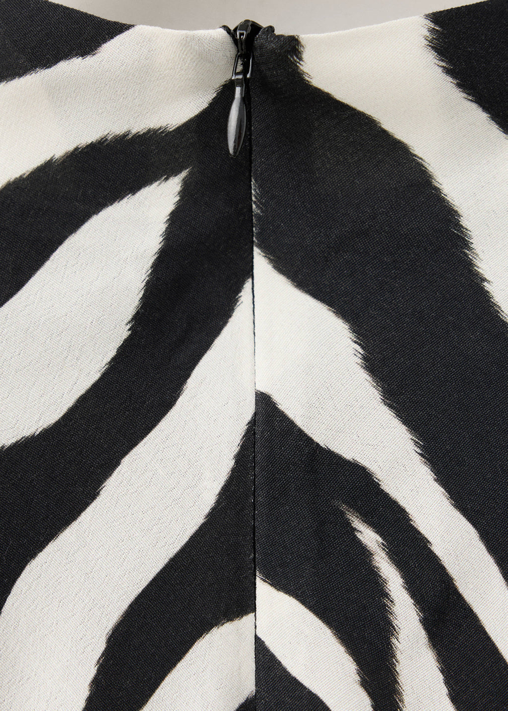 Zebra-print dress with flared sleeves