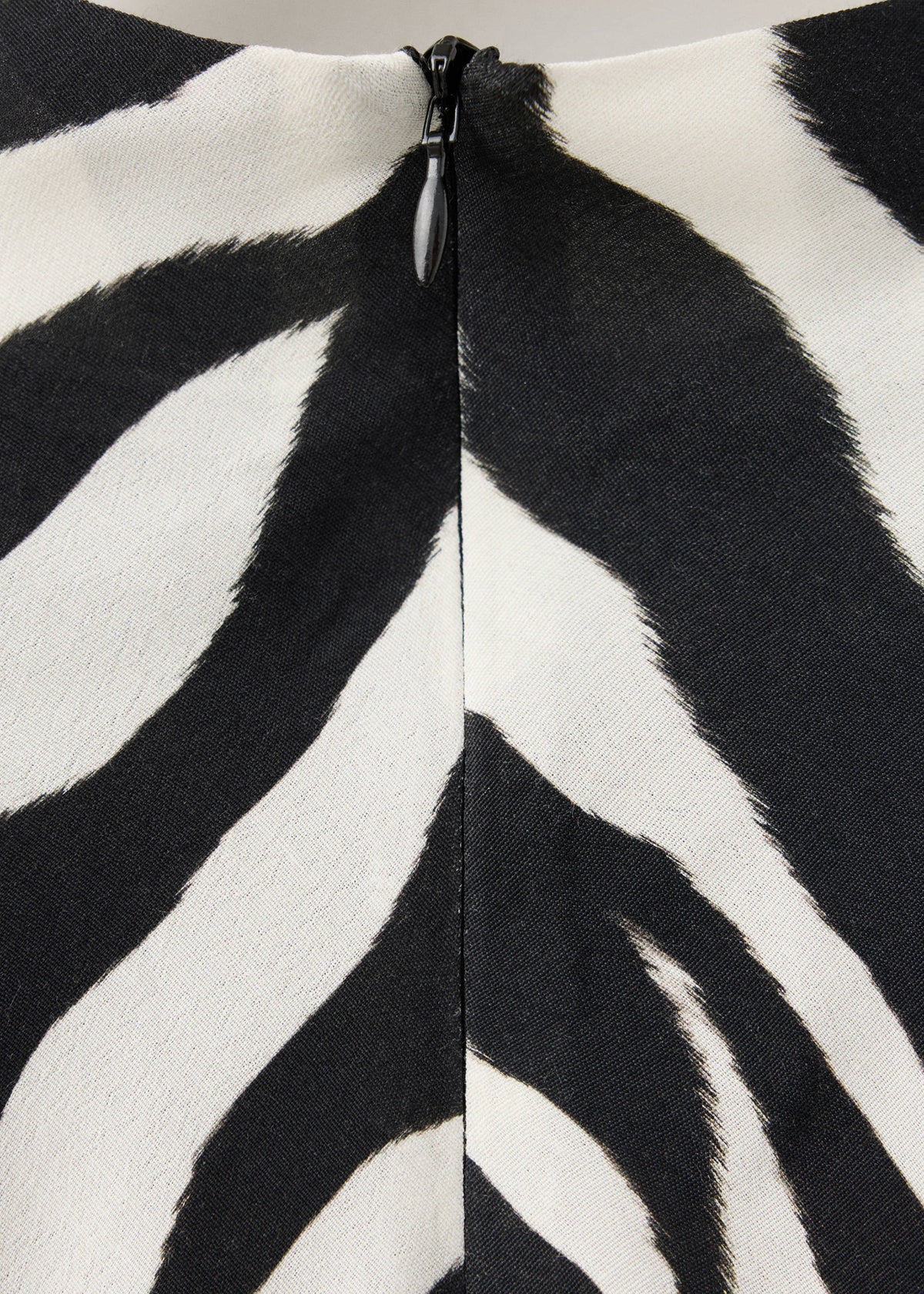 Zebra-print dress with flared sleeves