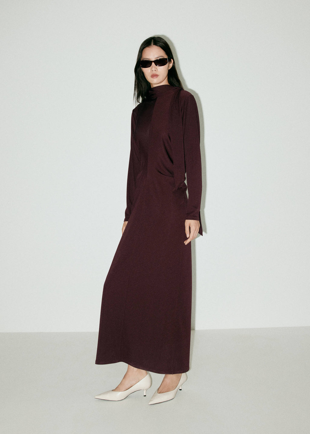 Side Ruched Knit Dress