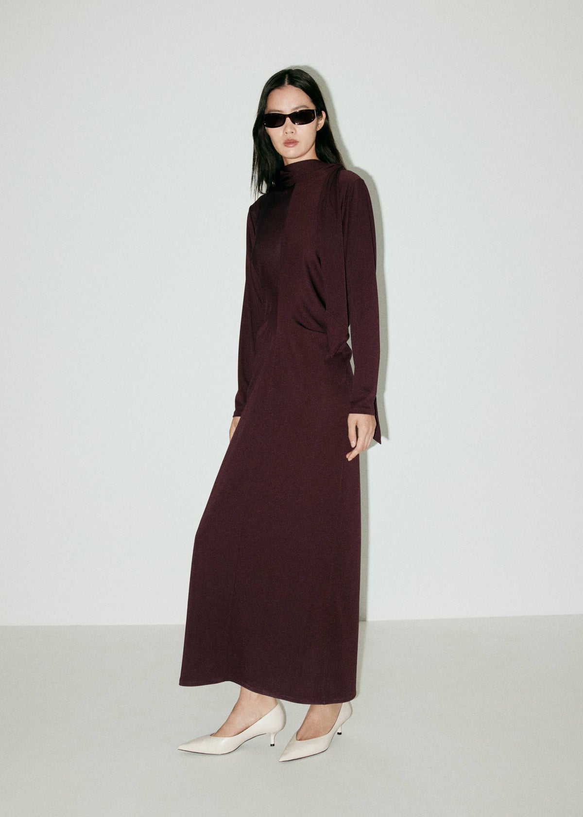 Side Ruched Knit Dress