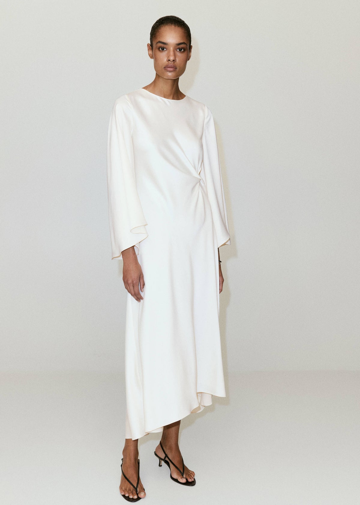 Ruched satin dress