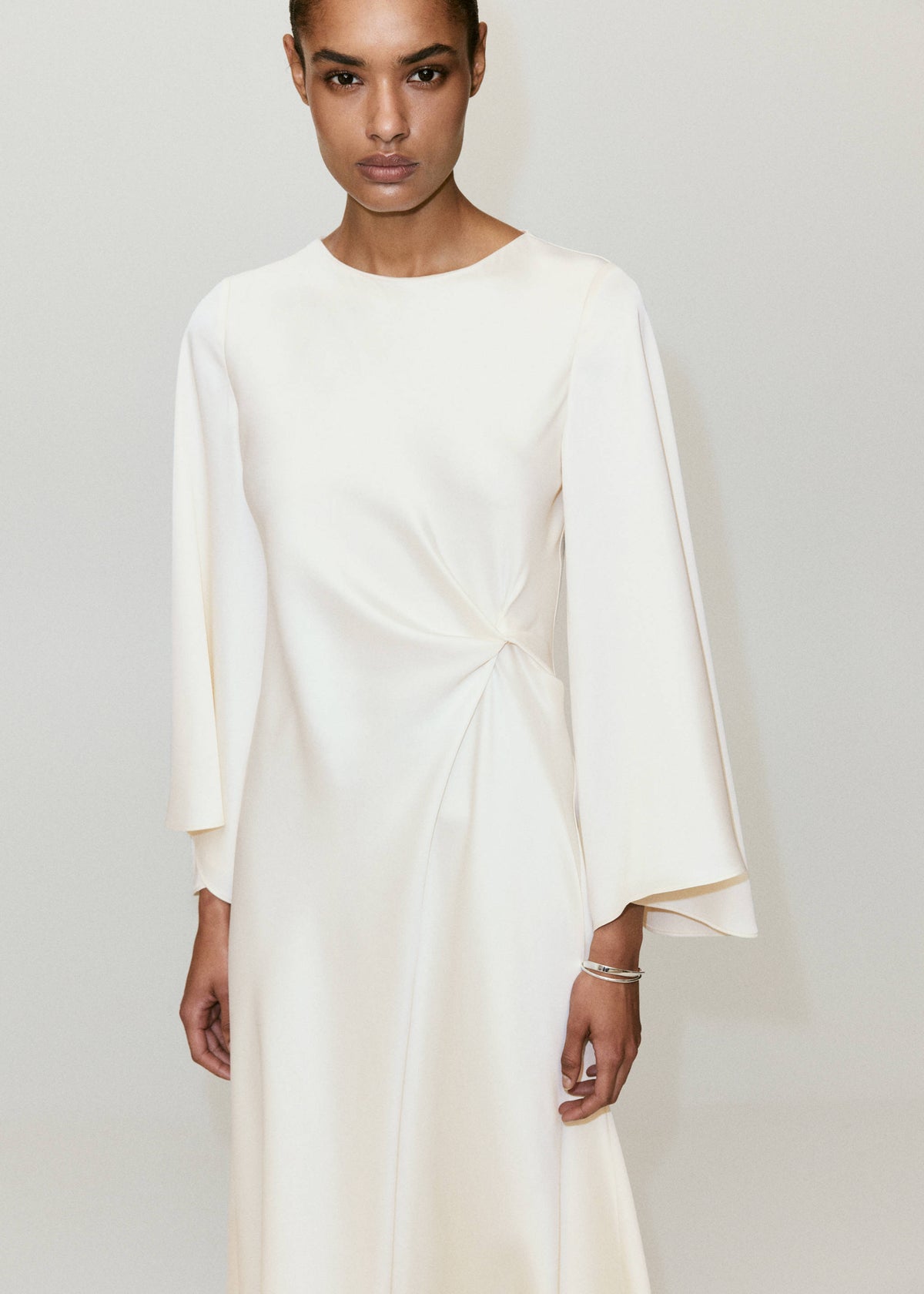 Ruched satin dress
