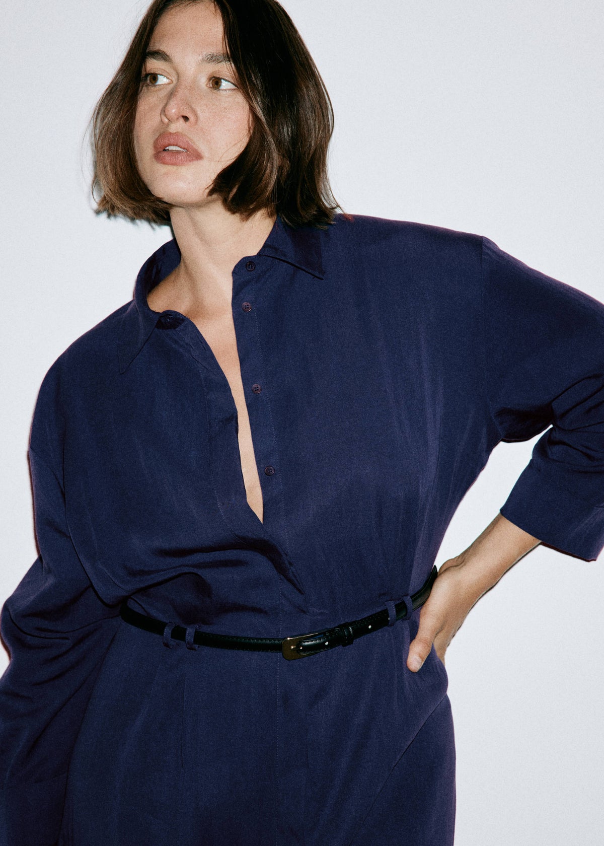 Lyocell shirt dress