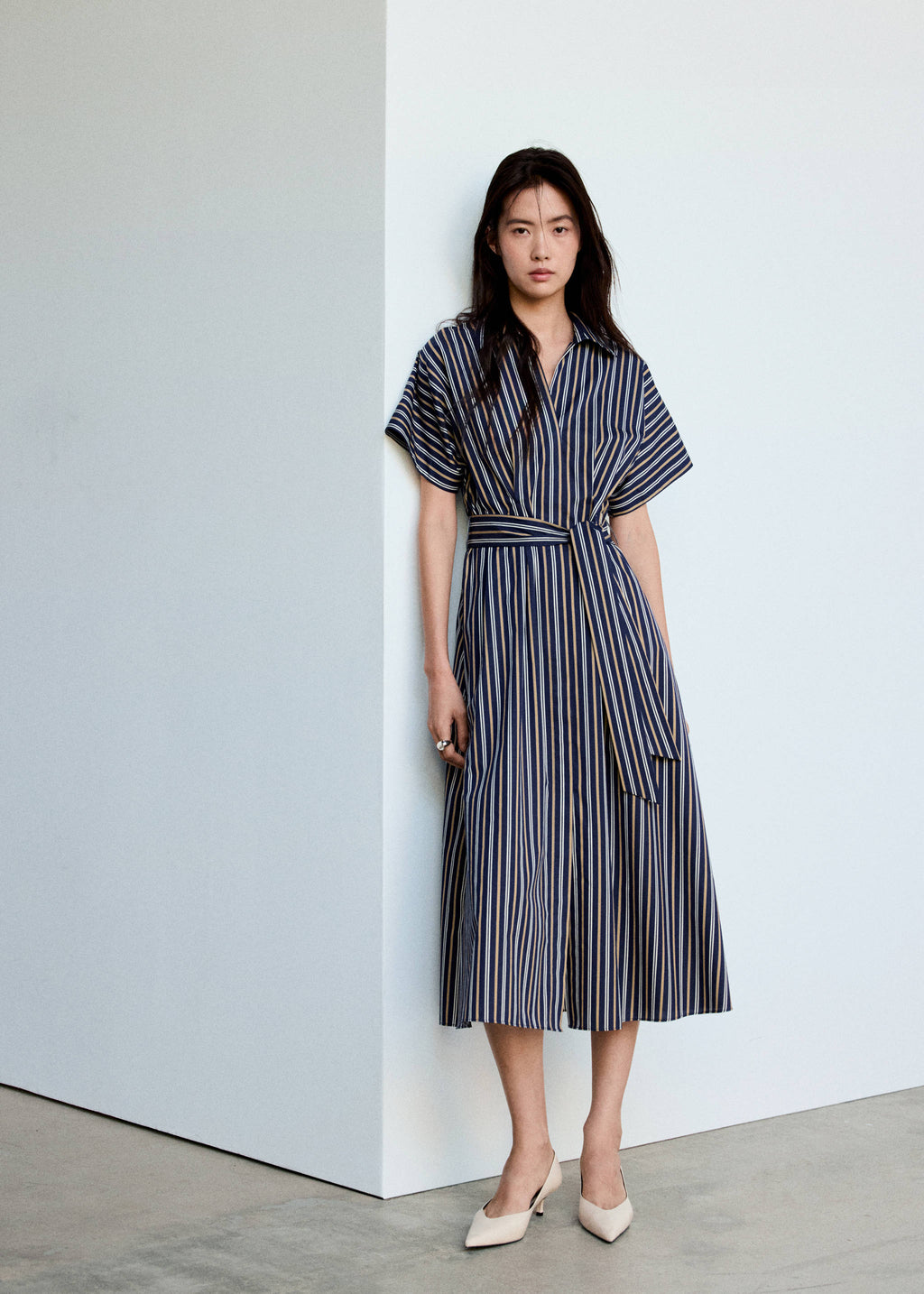 Striped shirt dress