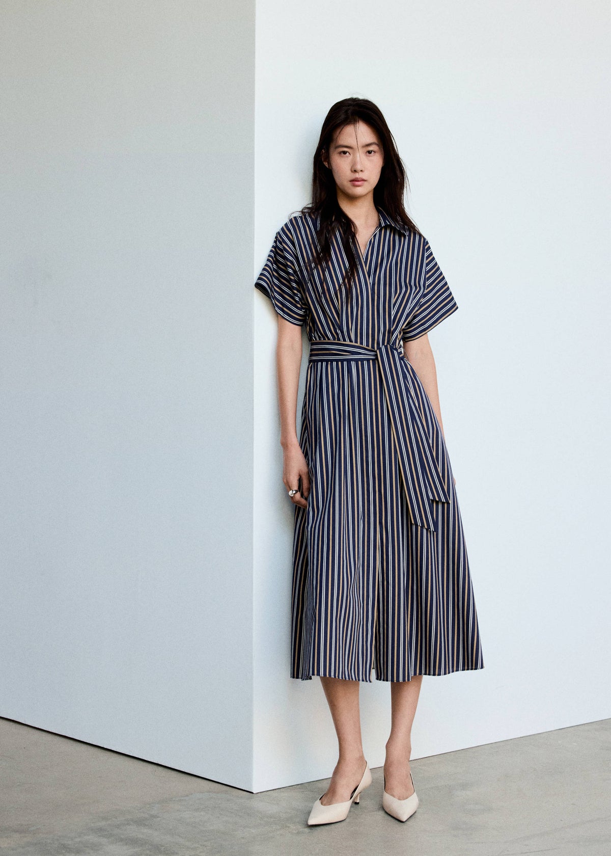 Striped shirt dress