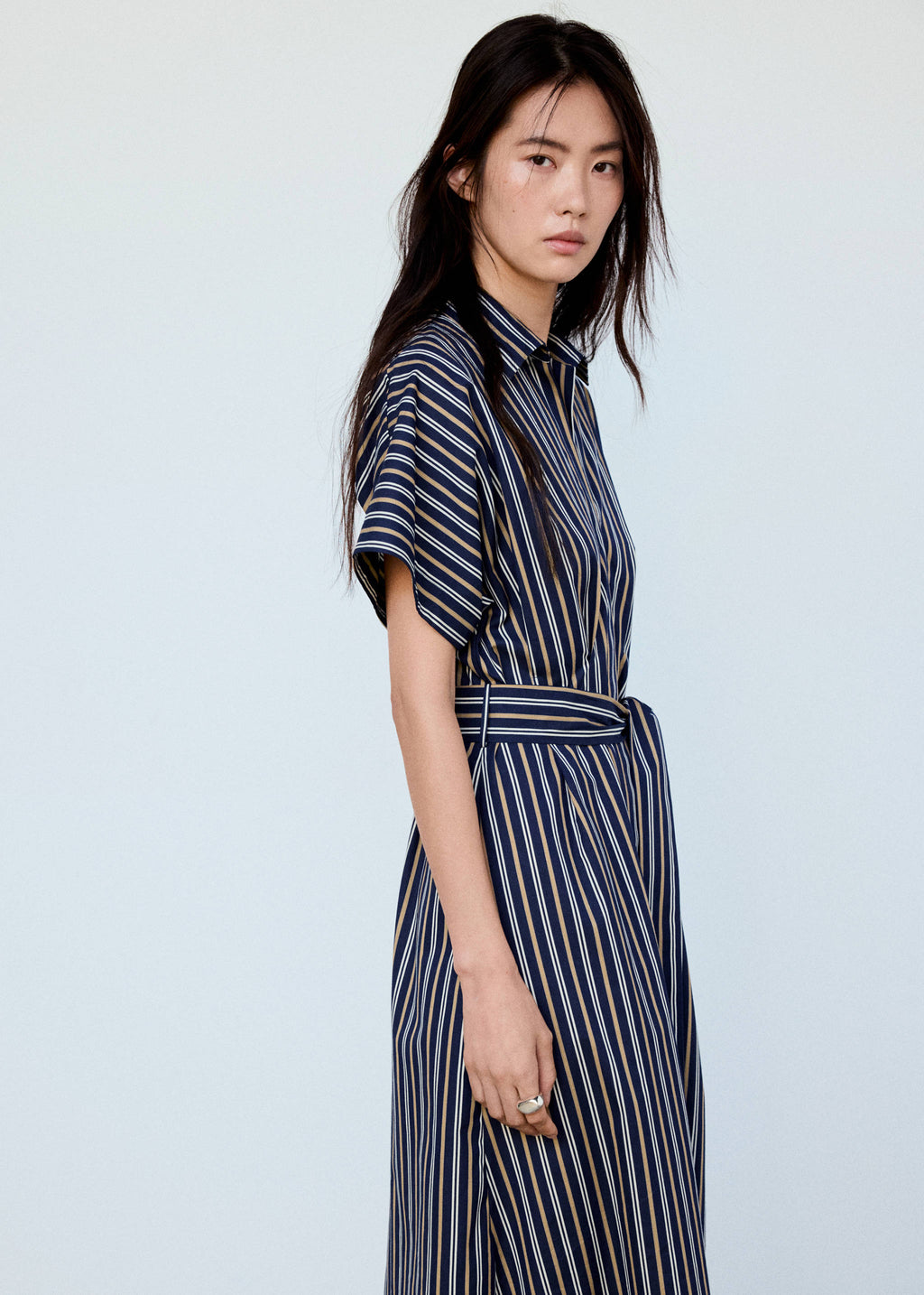 Striped shirt dress