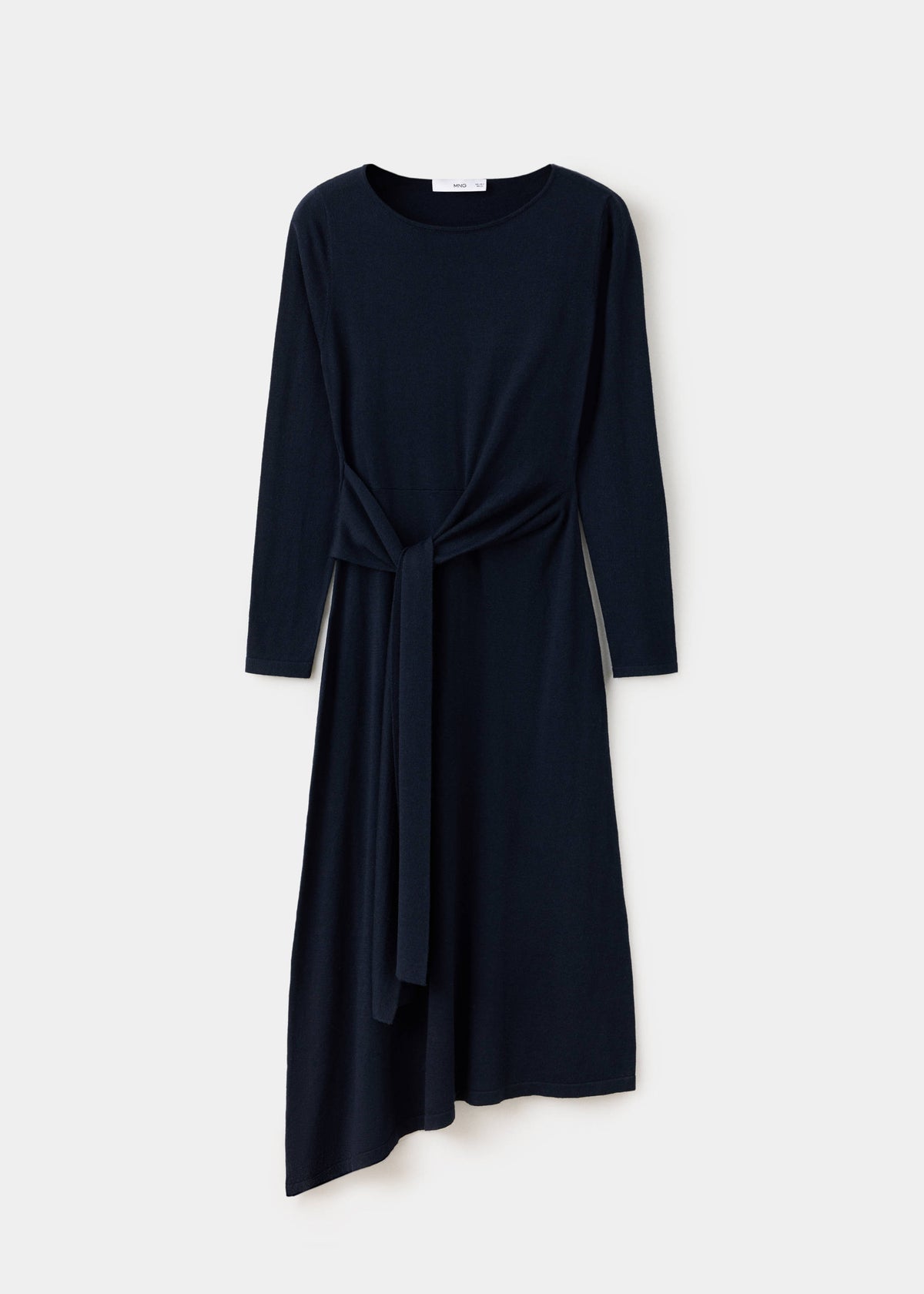 Knit dress with tie detail