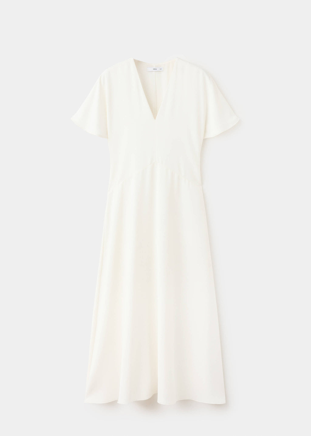 V-neck short-sleeve dress
