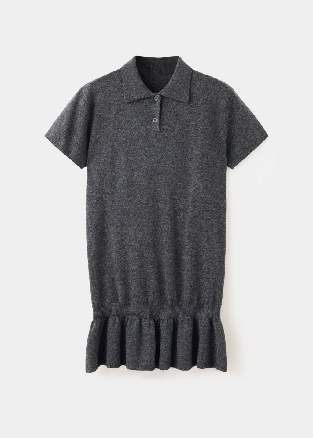 Knitted dress with polo neck