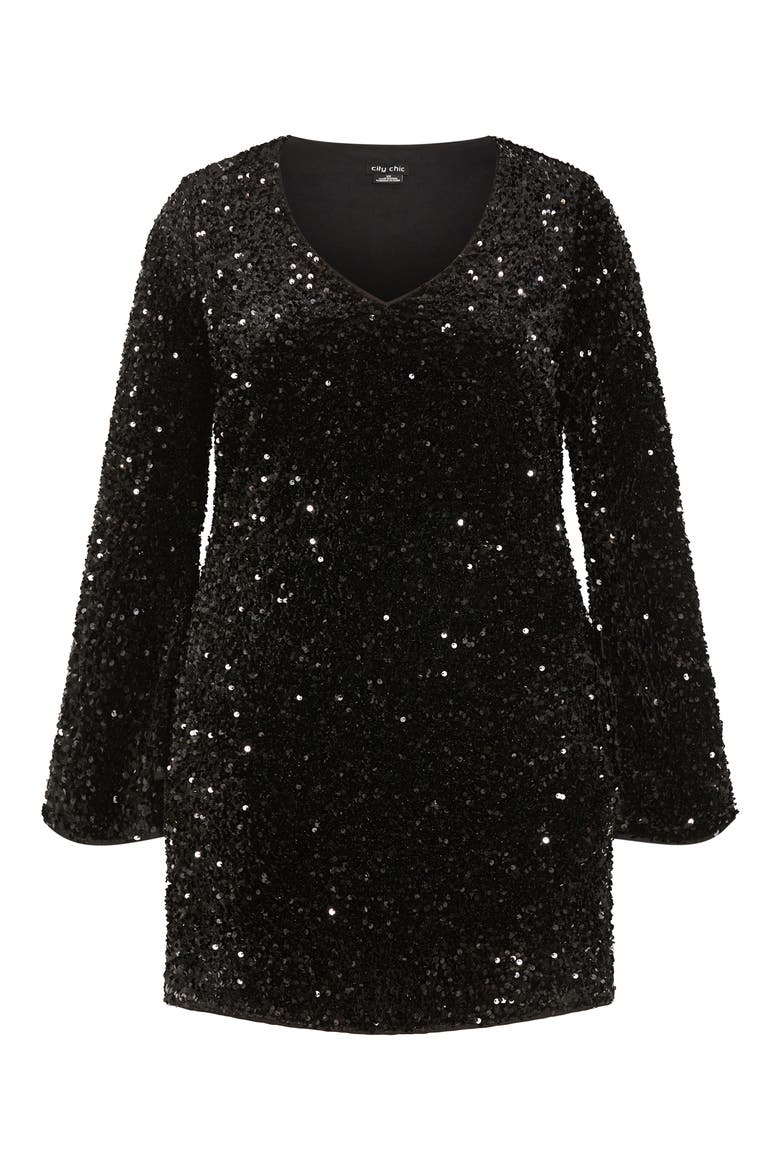 Paislee Sequin Long Sleeve Dress
