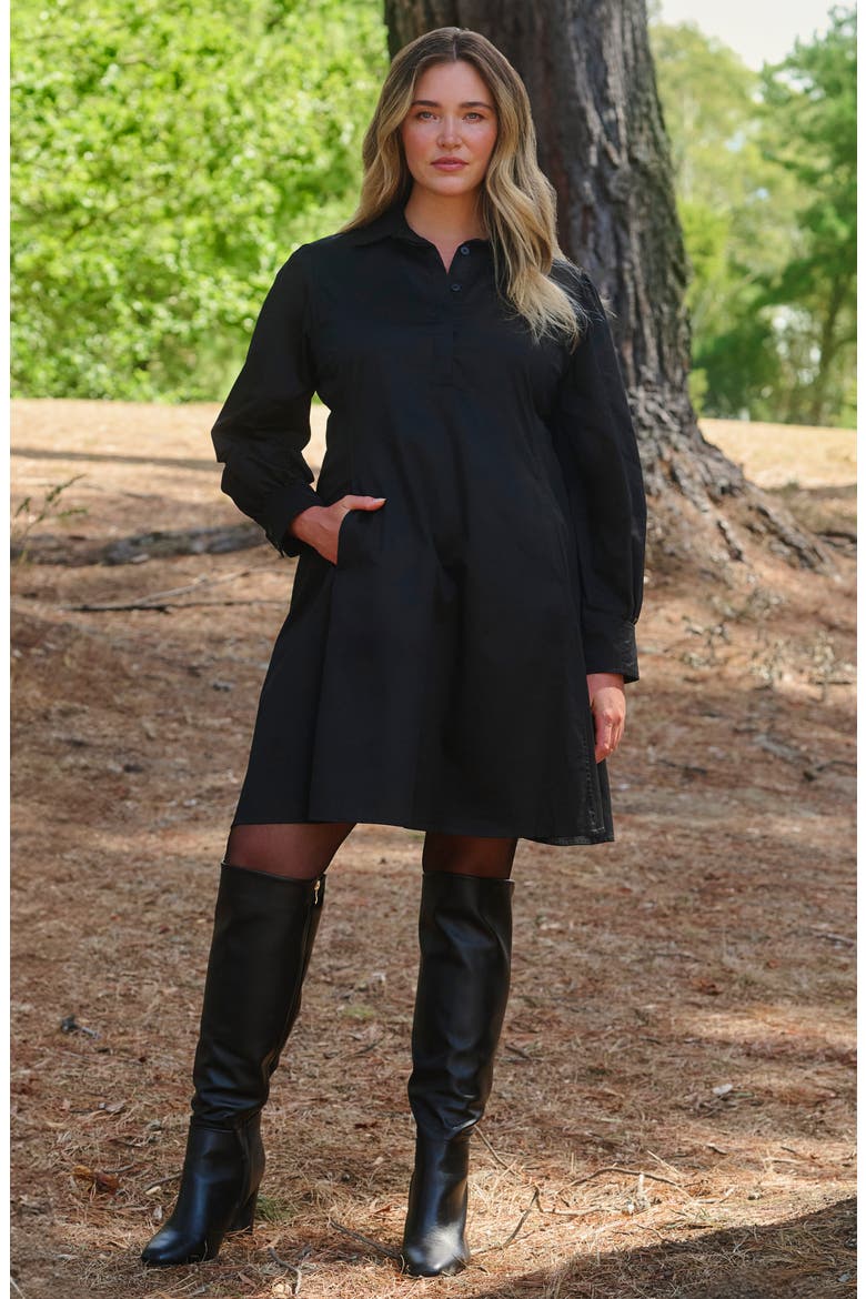 Asher Long Sleeve Cotton Shirtdress