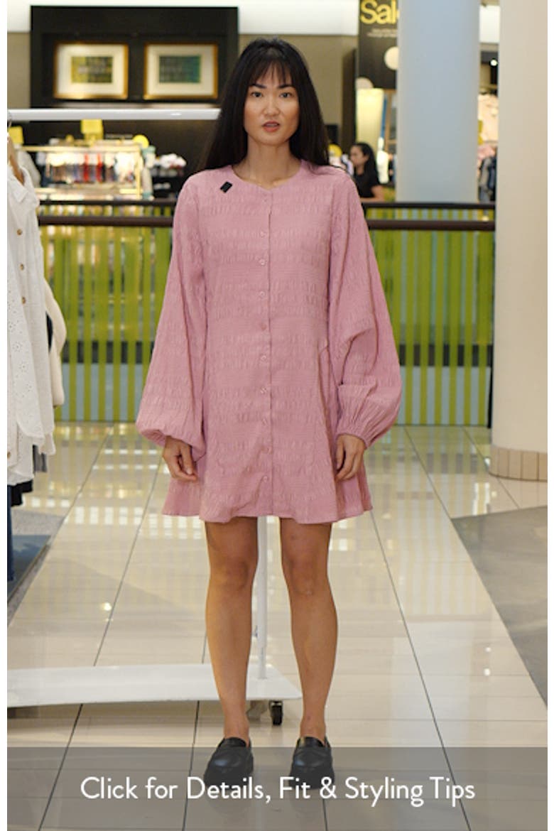 Amaya Smock Detail Long Sleeve Minidress