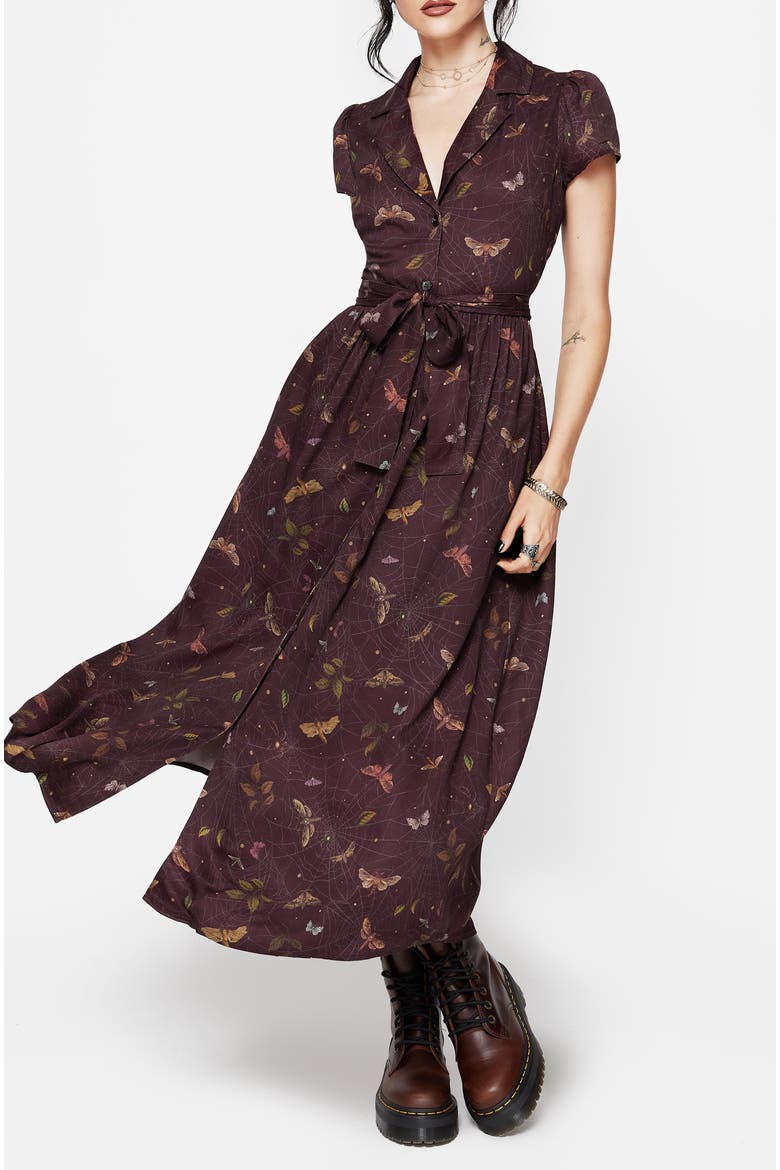 Celia Moth Printed Shirt Dress