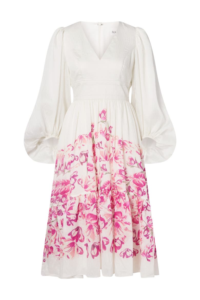 Sasia Deep V-Neck Midi Dress