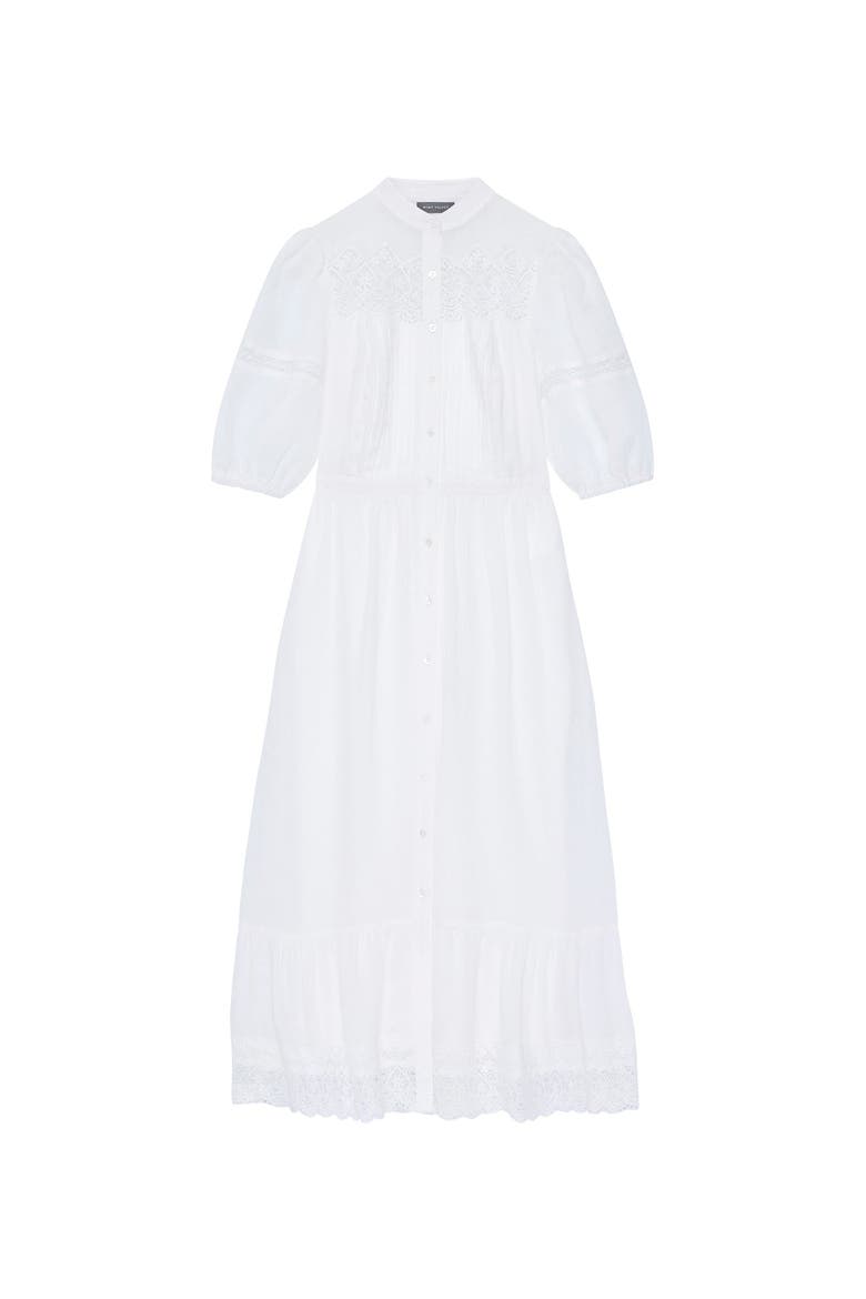 Ramie Puff Sleeve Midi Dress