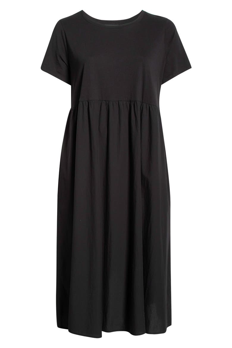 Mixed Media Organic Cotton Midi Dress