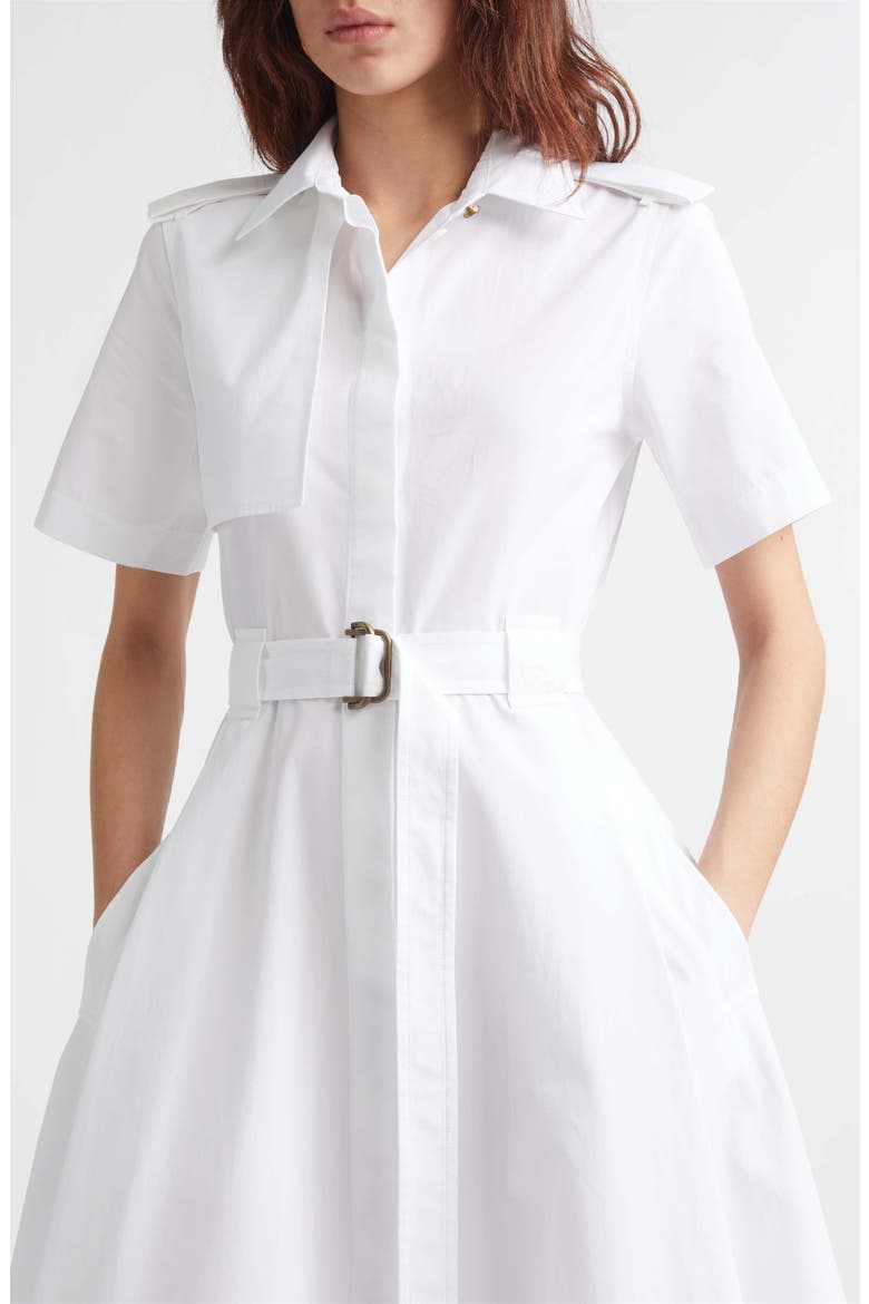 Tanya Belted Cotton Poplin Midi Shirtdress