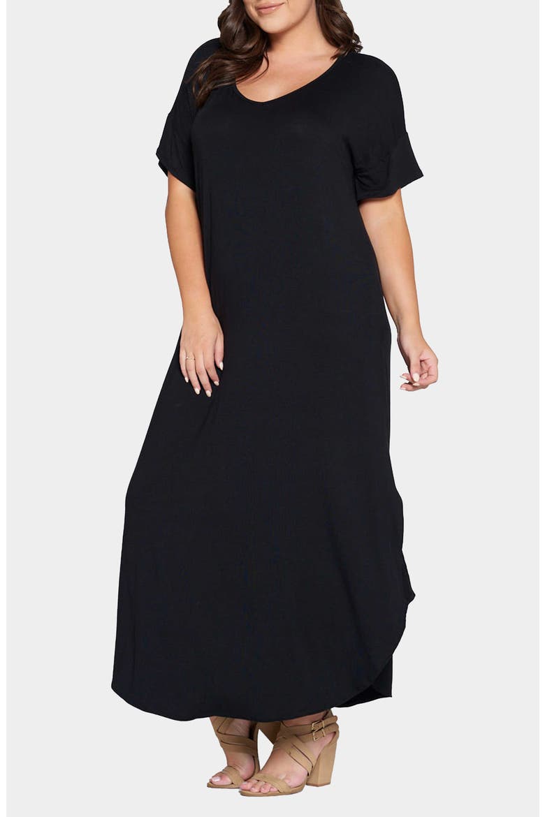 Short Sleeve Jersey Maxi Dress