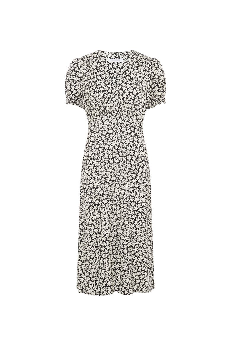 Rosi V-Neck Puff Sleeve Floral Dress
