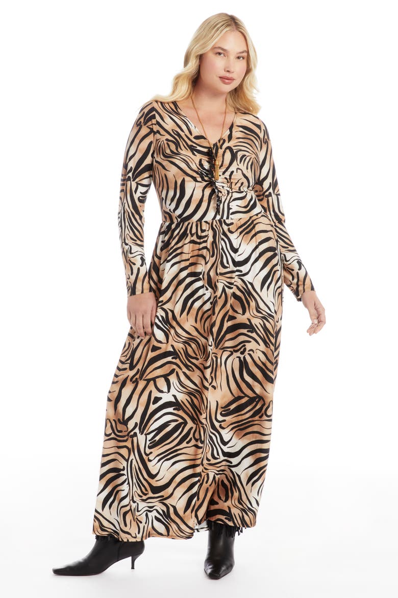 V Neck Maxi Dress
