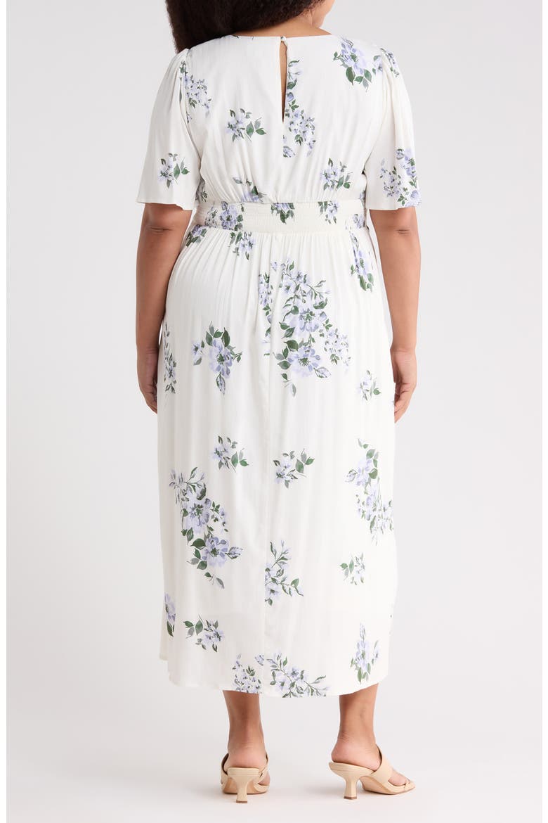 Porto Floral Smocked Midi Dress