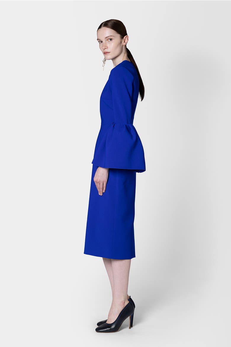 Margot Round Neck Long Sleeve Midi Dress