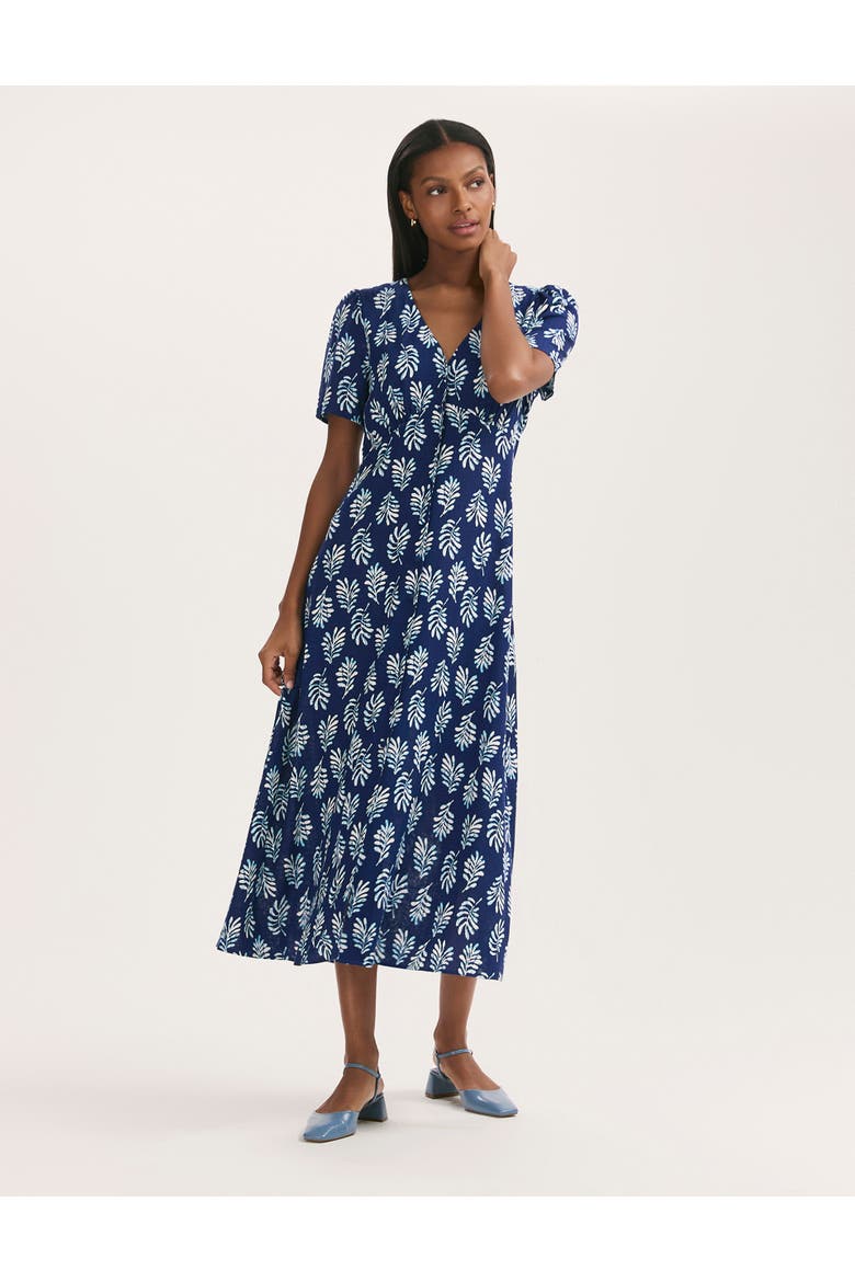 Martina Printed Crepe Midi Dress