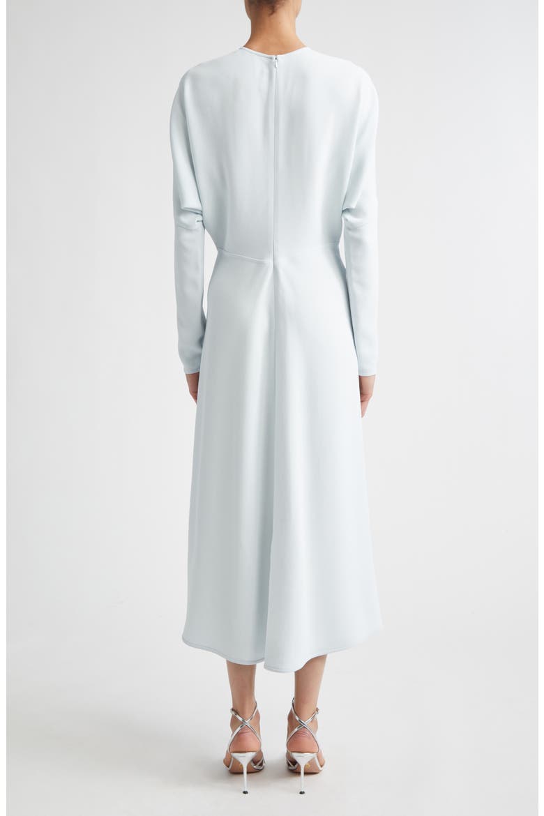Long Sleeve Stretch Crepe Midi Dress