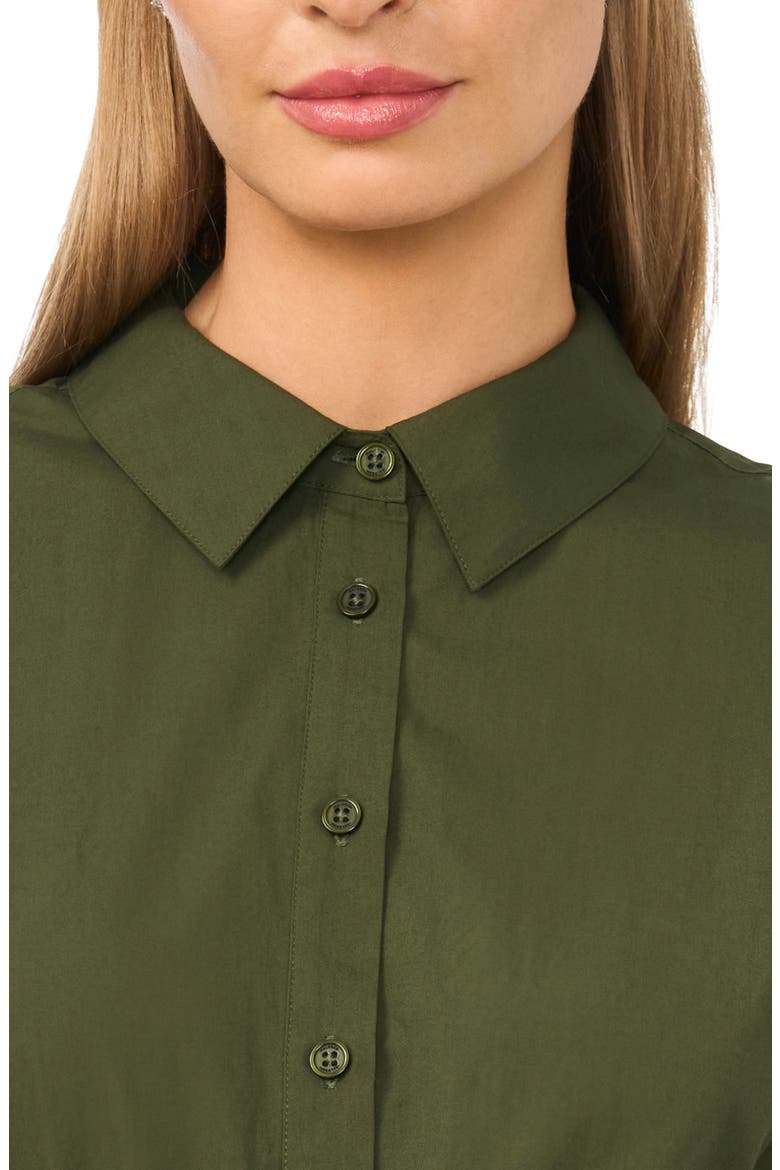 Tie Waist Cotton Shirtdress