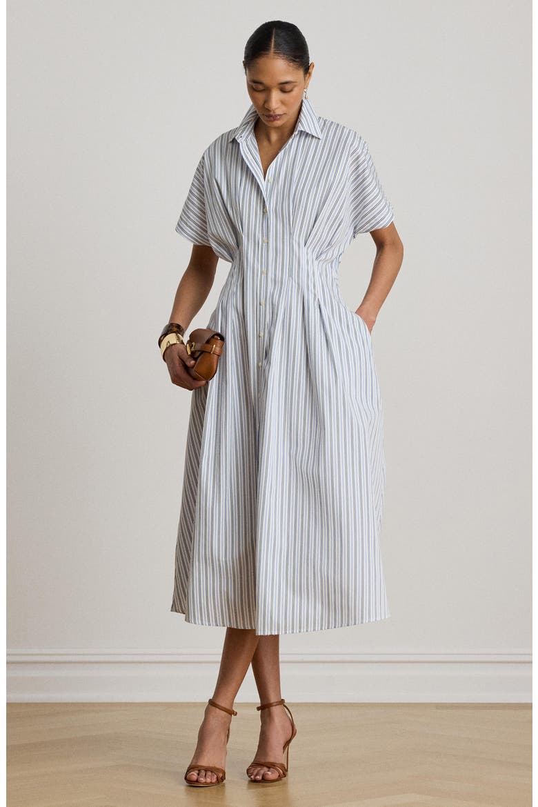 '70s Stripe Cotton Broadcloth Shirtdress